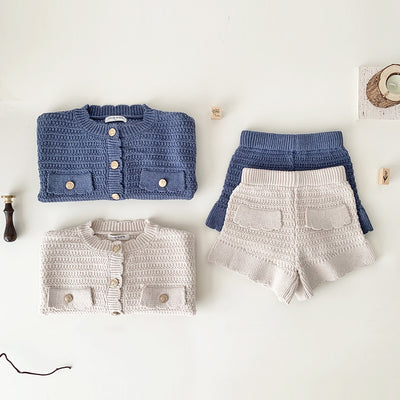 Conjunto de Punto Cuello Redondo con Shorts - Image 47