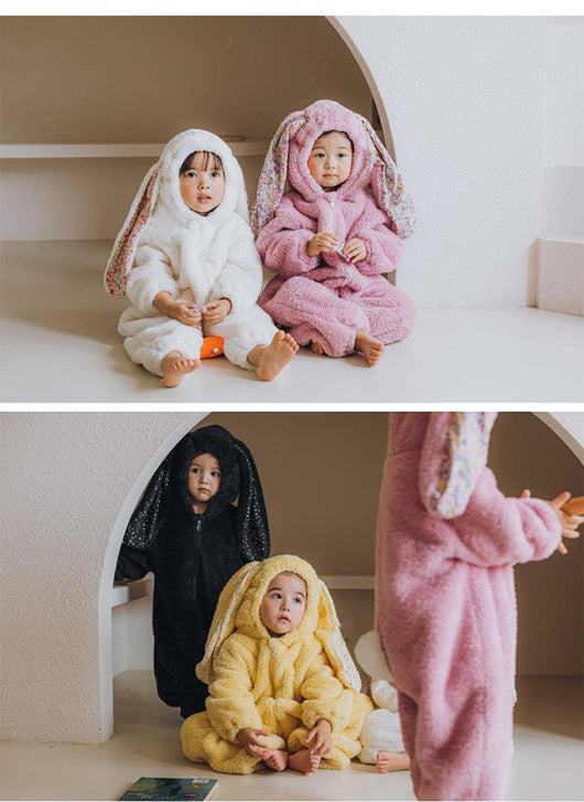 Pijama Enterizo Térmico para Bebé y Niño Pequeño con Orejas de Conejo - Image 22