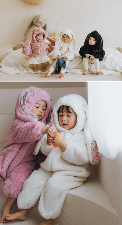 Pijama Enterizo Térmico para Bebé y Niño Pequeño con Orejas de Conejo - Image 31