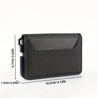 Billetera de Cuero Minimalista con Marco Metálico para Hombre - Image 10