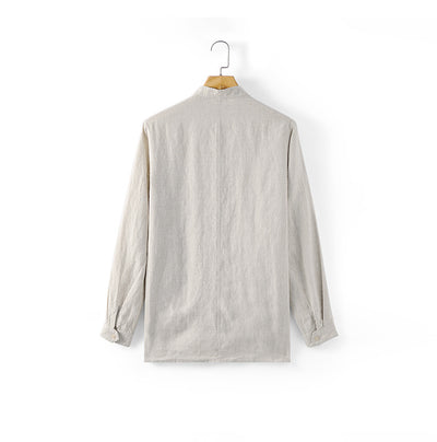 Camisa de Lino Suelta Casual para Hombre - Image 19