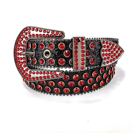 Cinturón Ancho Hip Hop con Remaches y Lentejuelas Brillantes Estilo Punk - Image 36
