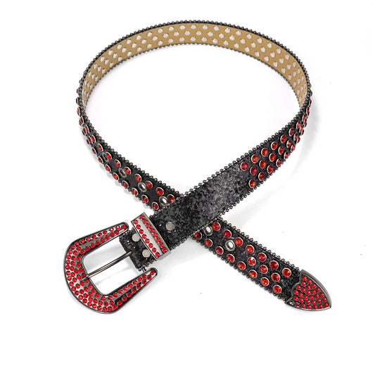 Cinturón Ancho Hip Hop con Remaches y Lentejuelas Brillantes Estilo Punk - Image 52