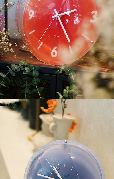 Reloj de Pared Atardecer Naranja con Diseño Artístico Burbuja - Image 8