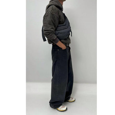 Jeans Negros Desgastados con Efecto Vintage Destruido - Image 15