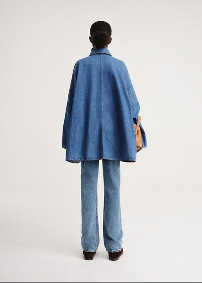 Chaqueta Denim Línea A Hombros Caídos Largo Medio - Image 8