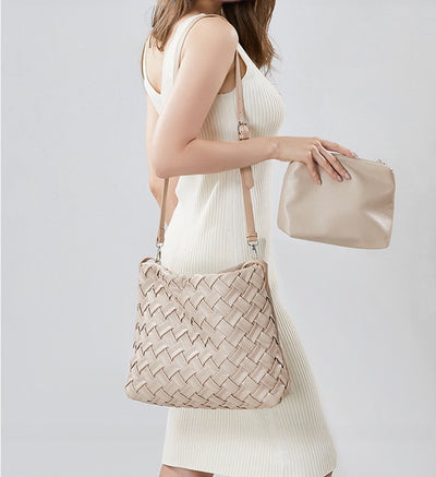 Bolso de Cuero Plisado con Gran Capacidad - Bolsa de Hombro Portátil y Elegante - Image 34