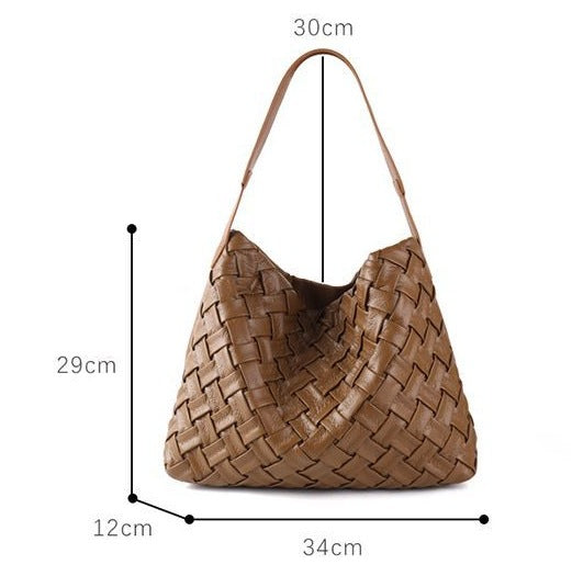 Bolso de Cuero Plisado con Gran Capacidad - Bolsa de Hombro Portátil y Elegante - Image 38
