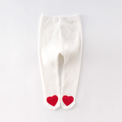 Leggings de Bebé con Corazón en Algodón - Perfectos para Primavera y Otoño - Image 17