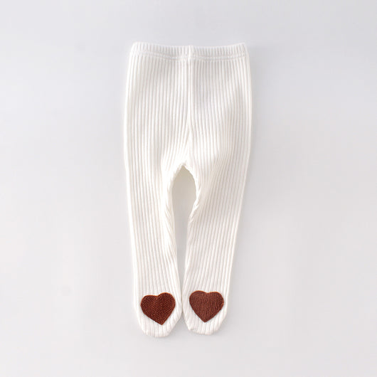 Leggings de Bebé con Corazón en Algodón - Perfectos para Primavera y Otoño - Image 18