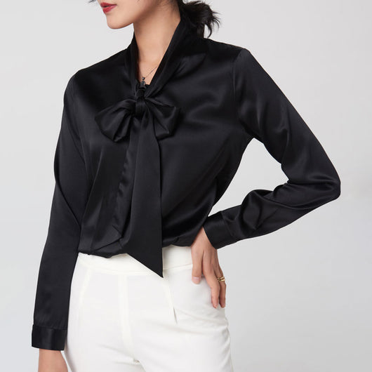 Blusa de Seda Manga Larga para Mujer - Image 10