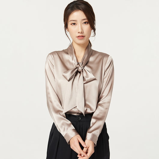 Blusa de Seda Manga Larga para Mujer - Image 16