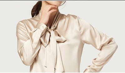 Blusa de Seda Manga Larga para Mujer - Image 19