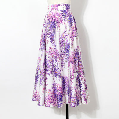 Falda Larga Amplia Estampado Glicina en Algodón - Image 8