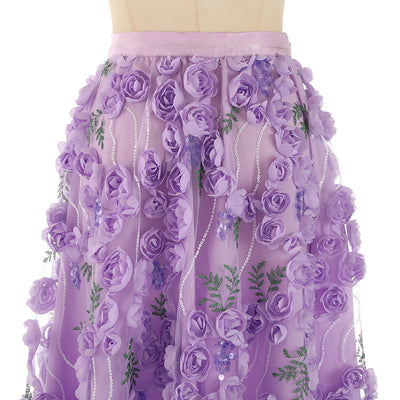 Falda de Tul con Flores Bordadas y Lentejuelas 3D - Image 28