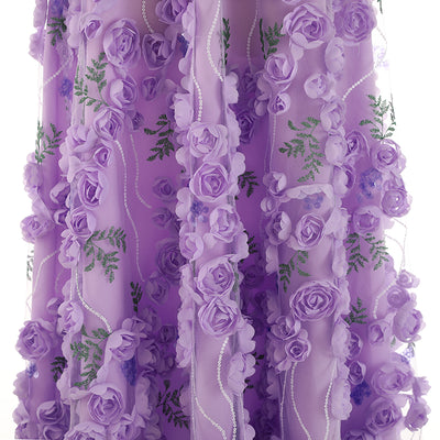 Falda de Tul con Flores Bordadas y Lentejuelas 3D - Image 29
