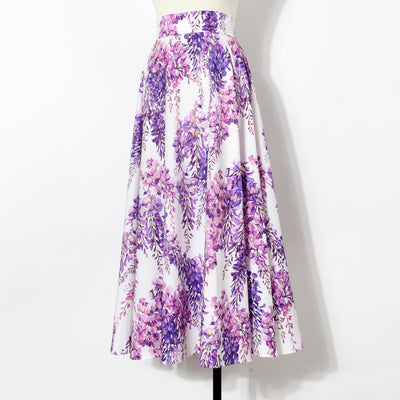 Falda Larga Amplia Estampado Glicina en Algodón - Image 15