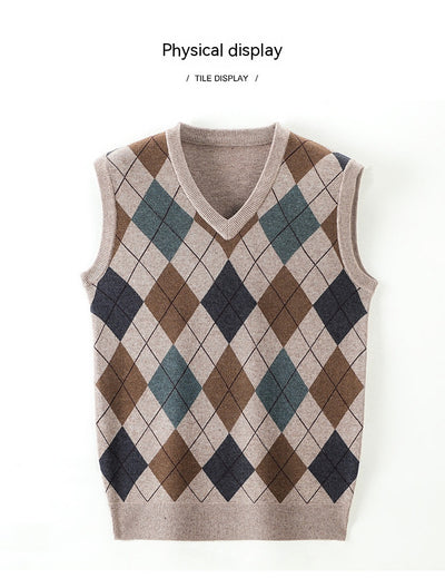 Chaleco de Punto sin Mangas V-neck para Hombre - Otoño e Invierno - Image 7