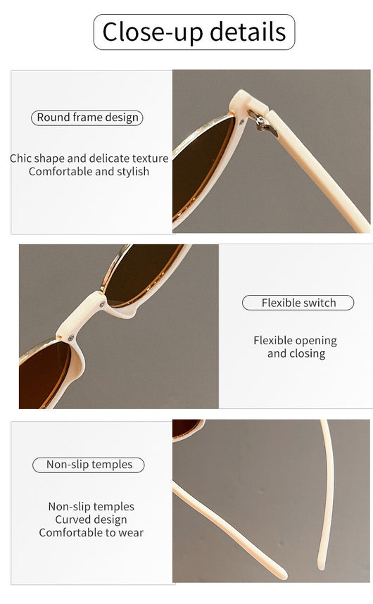 Pink cat-eye sunglasses with purple gradient lenses on a white background, showcasing a trendy style. - Image 19