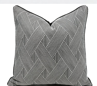 Funda de Almohada Rayas Blancas y Negras para Dormitorio y Sala - Image 15