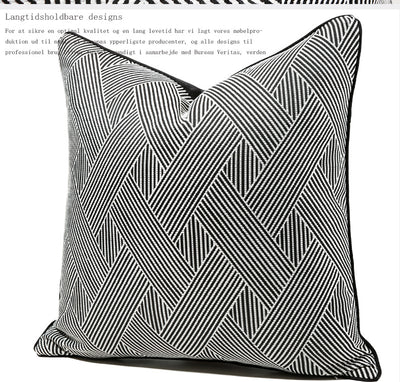 Funda de Almohada Rayas Blancas y Negras para Dormitorio y Sala - Image 16
