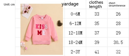 Suéter Infantil con Letras Bordadas para Niñas - Image 12