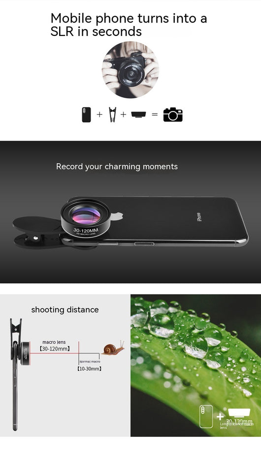 Lente Macro Teleobjetivo 30-120mm para Smartphone - Image 7