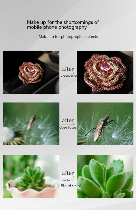 Lente Macro Teleobjetivo 30-120mm para Smartphone - Image 9