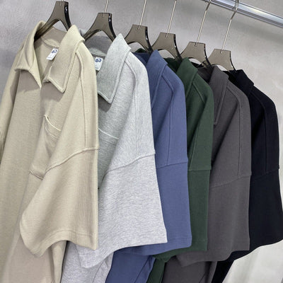 Camisa Casual Americana de Solapa y Manga Corta - Image 25