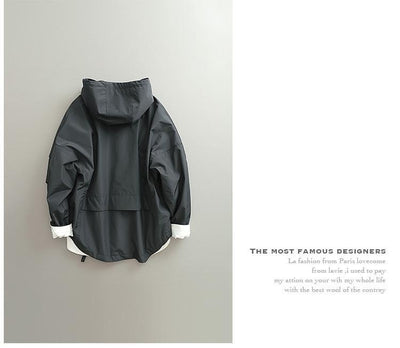 Chaqueta Retro Estilo Japonés para Hombre - Corta, Cortaviento y Amplia - Image 7