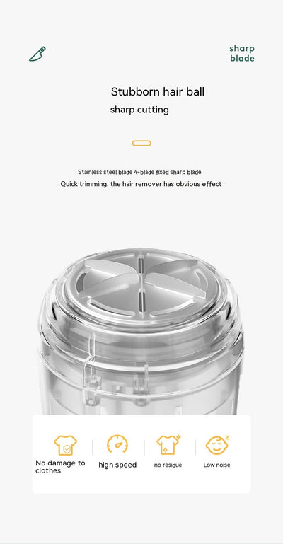 White electric lint remover with a perforated metal screen and a brown textured accent band. - Image 21