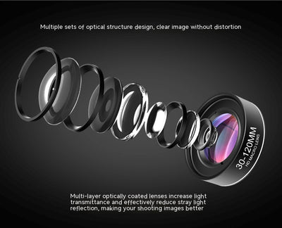 Lente Macro Teleobjetivo 30-120mm para Smartphone - Image 22