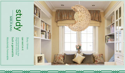 Lámpara de Araña Pastoral Rattan Yestar Luna - Image 14