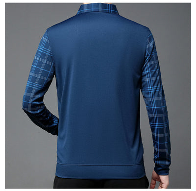 Suéter Tipo Camisa Falsa Dos Piezas para Hombre - Manga Larga Otoño - Image 40