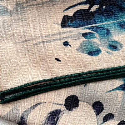 Bufanda de Lana con Estampa Panda Tinta Artística - Image 12
