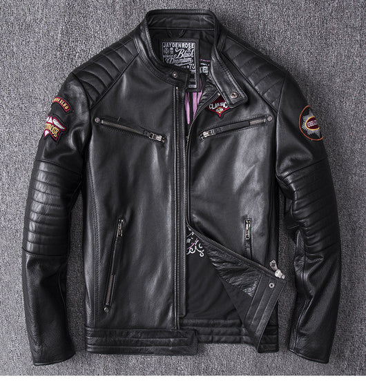 Chaqueta de Motociclista con Cuello de Pie - Abrigo Premium para Hombre - Image 13
