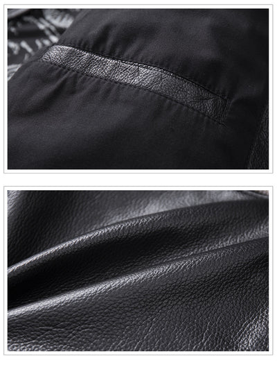 Chaqueta de Motociclista con Cuello de Pie - Abrigo Premium para Hombre - Image 15