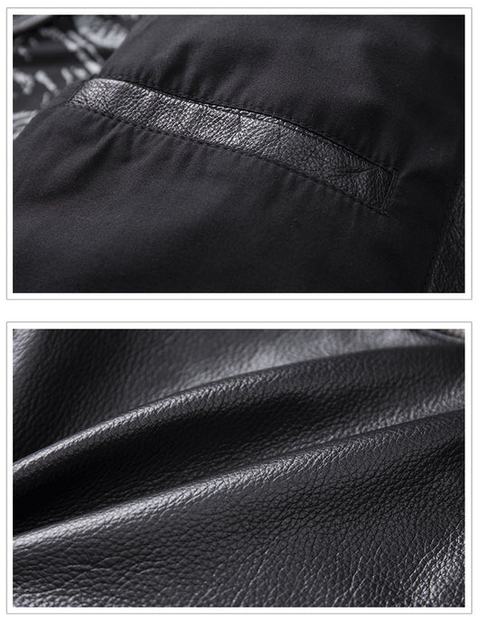 Chaqueta de Motociclista con Cuello de Pie - Abrigo Premium para Hombre - Image 15