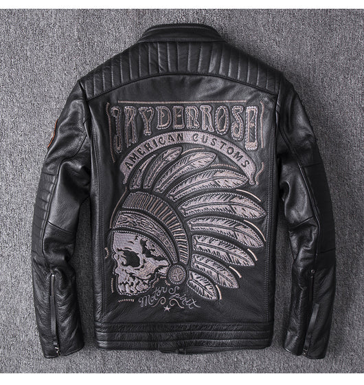 Chaqueta de Motociclista con Cuello de Pie - Abrigo Premium para Hombre - Image 17