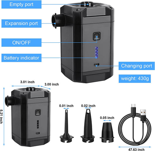Bomba de Aire Eléctrica Portátil 5200mAh - Image 17