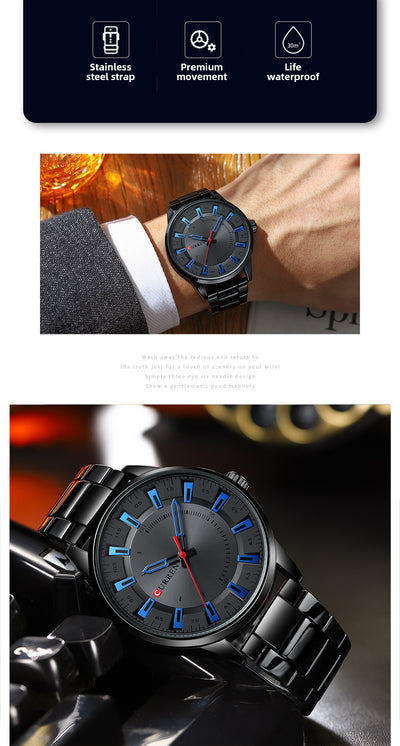 Reloj de Negocios para Hombre con Correa de Acero Inoxidable Resistente al Agua - Image 19