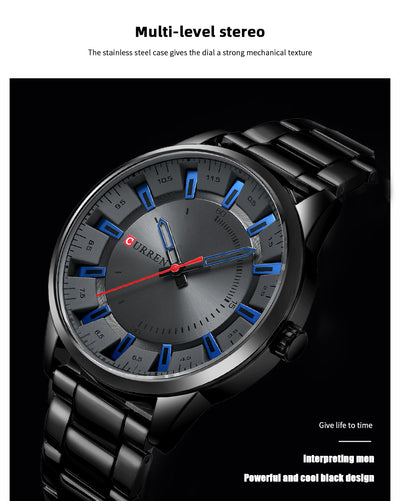 Reloj de Negocios para Hombre con Correa de Acero Inoxidable Resistente al Agua - Image 20