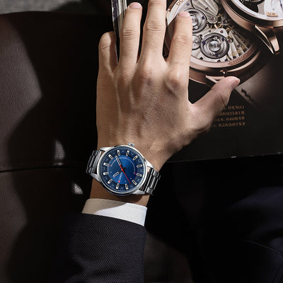 Reloj de Negocios para Hombre con Correa de Acero Inoxidable Resistente al Agua - Image 26