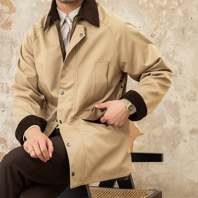 Chaqueta Impermeable Estilo Retro Italiano con Costuras de Solapa - Image 29