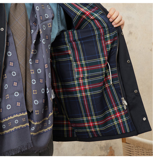 Chaqueta Impermeable Estilo Retro Italiano con Costuras de Solapa - Image 43