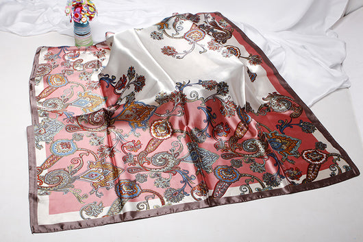 Pañuelo de Seda Artificial Estampado Tamaño Pequeño - Image 43