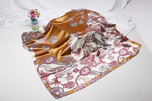 Pañuelo de Seda Artificial Estampado Tamaño Pequeño - Image 45
