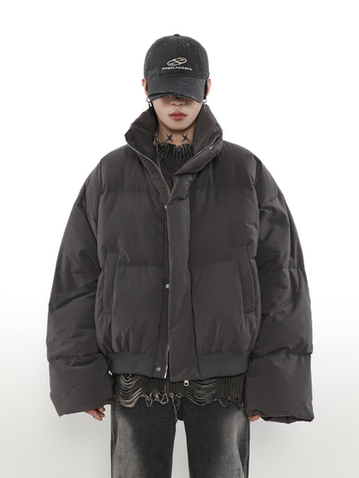 Chaqueta Acolchada de Invierno para Parejas con Cuello Alto - Image 9