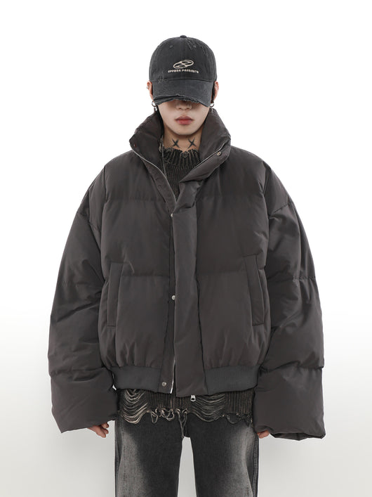 Chaqueta Acolchada de Invierno para Parejas con Cuello Alto - Image 9