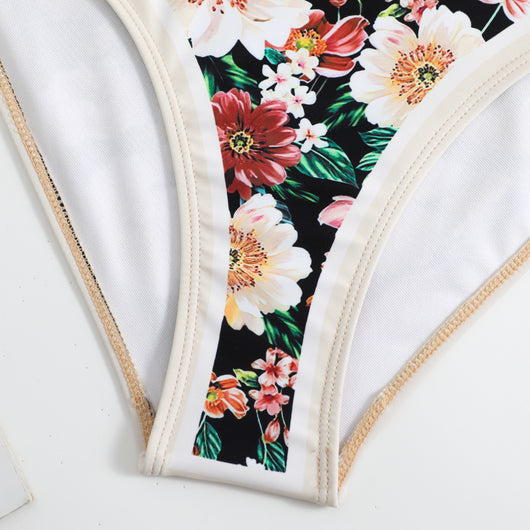 Traje de Baño Retro Una Pieza con Falda de Gasa - Image 65